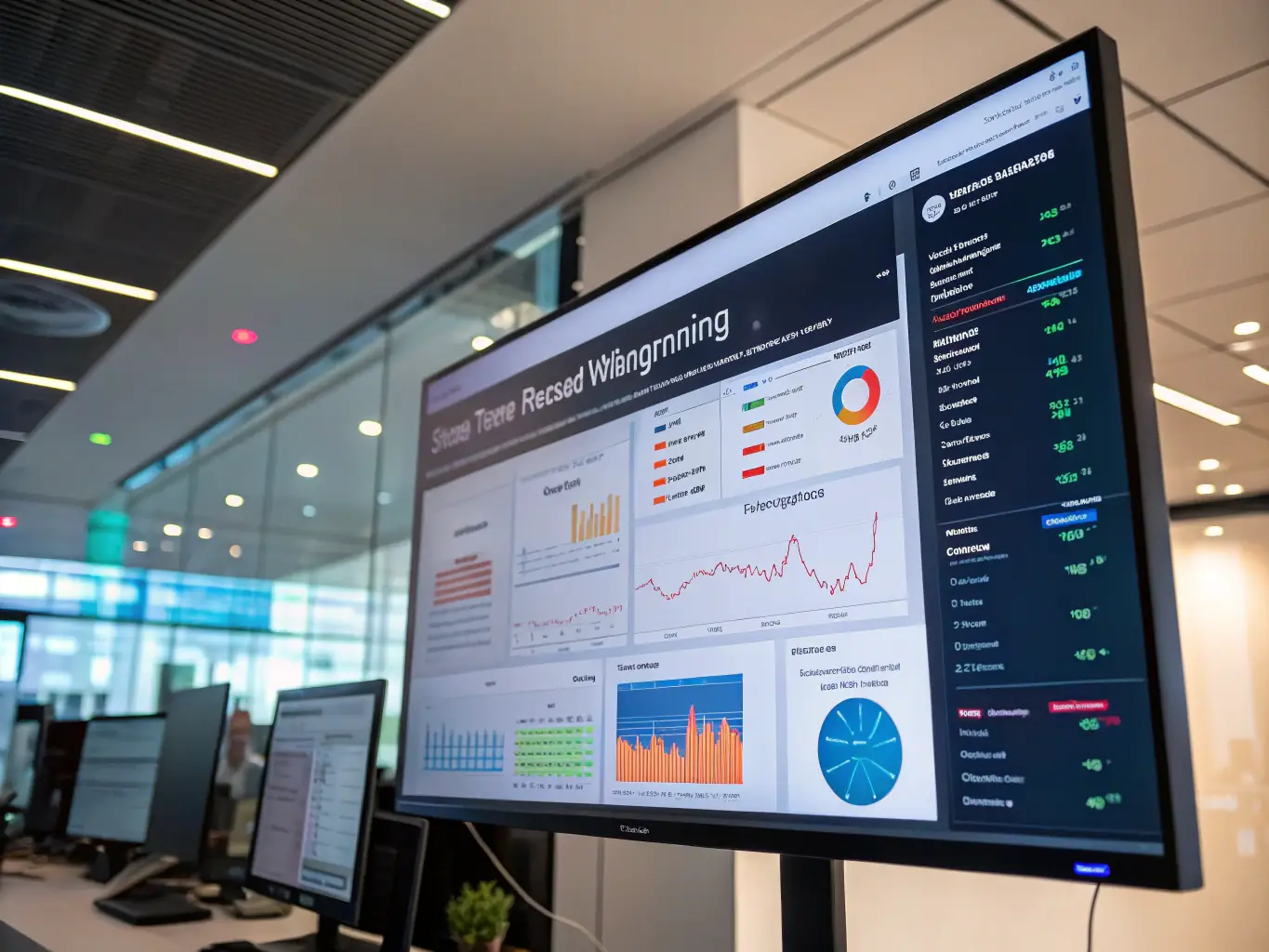 A dashboard displaying real-time security alerts and network activity, indicating proactive security monitoring.